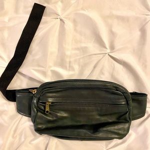 Libaire Hunter Green Genuine Leather Fanny Pack